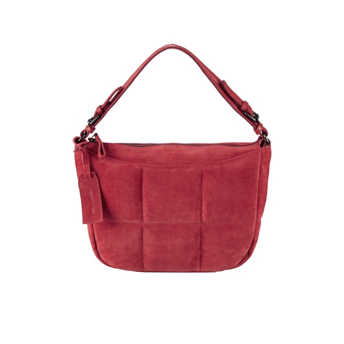 VIOLA TOTE SUEDE CHILI RED